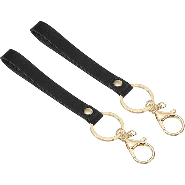 PATIKIL Leather Keychain, 4 Pack Key Ring Chain Ring Key